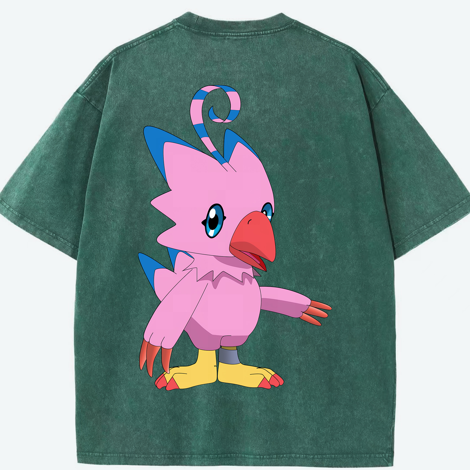 （画像用） Digimon デジタルモンスター/デジモン 綿100% ヴィンテージ風 半袖Tシャツ（背面プリント）